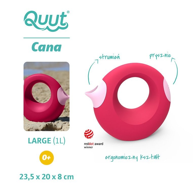 QUUT Konewka Cana Duża Cherry Red + Sweet Pink 1L 0+