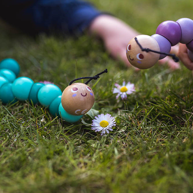 Janod Gąsienica Układanka Drewniana 2+ Elastyczna