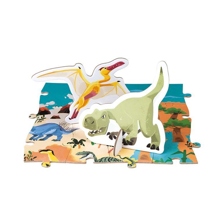 Janod Puzzle Edukacyjne Dinozaury 3D 200el 6+