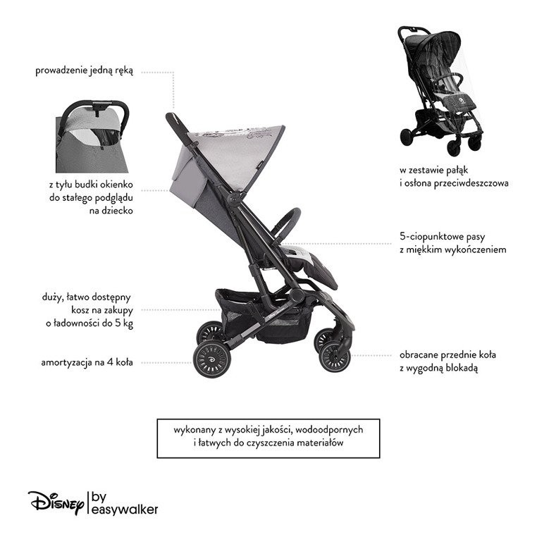 Easywalker Buggy XS Mickey Shield Wózek Spacerowy 0+