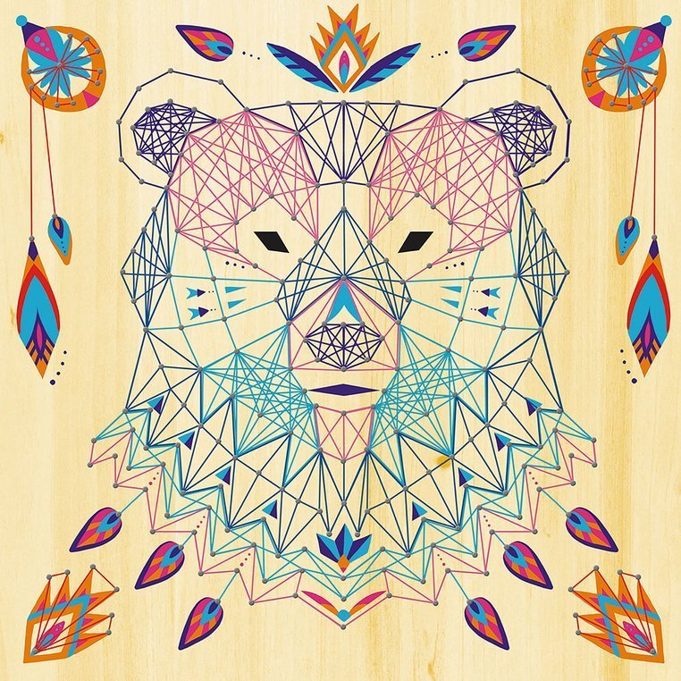 Janod Zestaw Kreatywny Przeplatanka 3D String Art Zwierzęta 8+