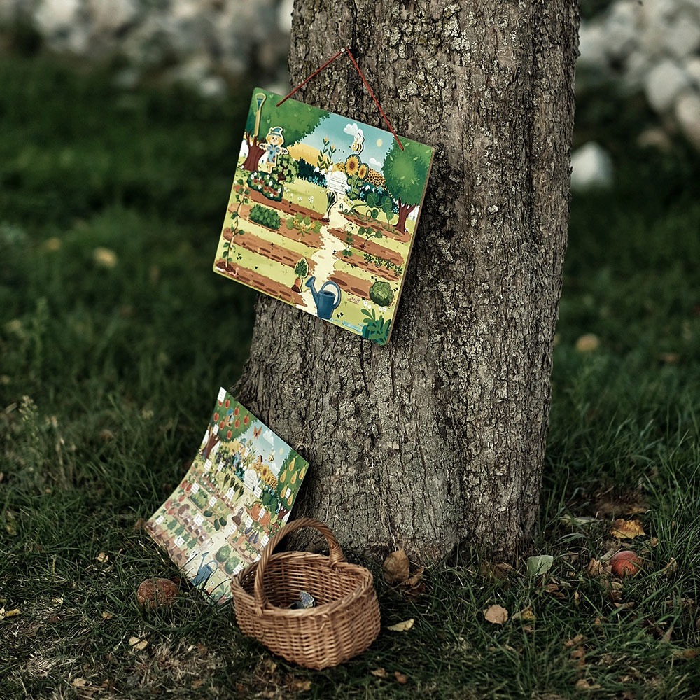 Janod Magnetyczna układanka Mój magiczny ogród 70 magnesów 3+