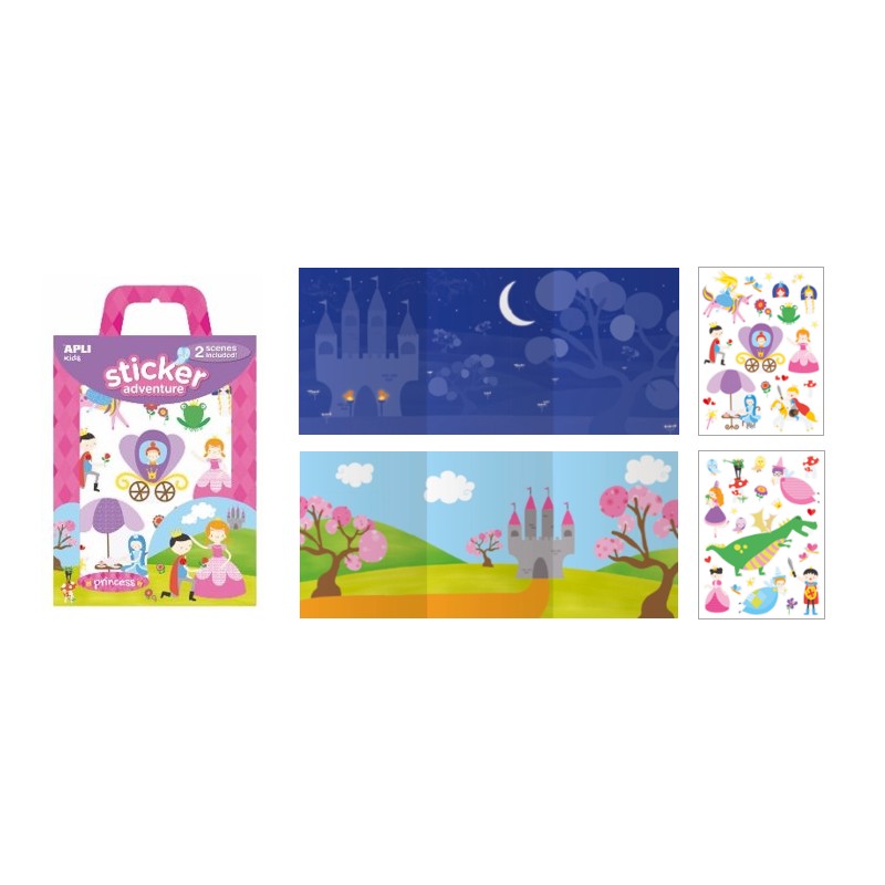 Apli Kids Zestaw Naklejek Księżniczka 2 Plansze 3+