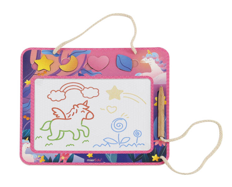 MierEdu Tablica Magnetyczna Znikopis Jednorożce 3+