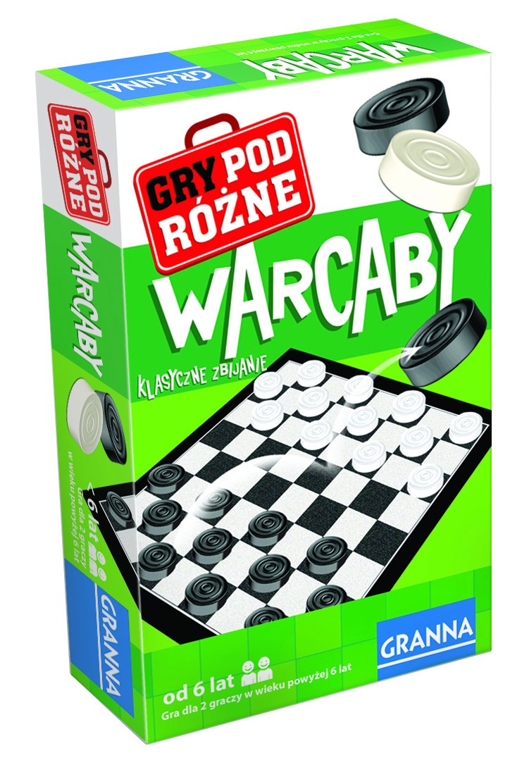 Gra Warcaby Kieszonkowa 2 graczy 6+ | GRY PODRÓŻNE