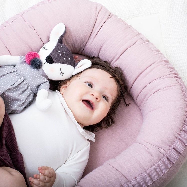 Kikadu Gniazdko Niemowlęce Muślin Bawełna Różowe 0+