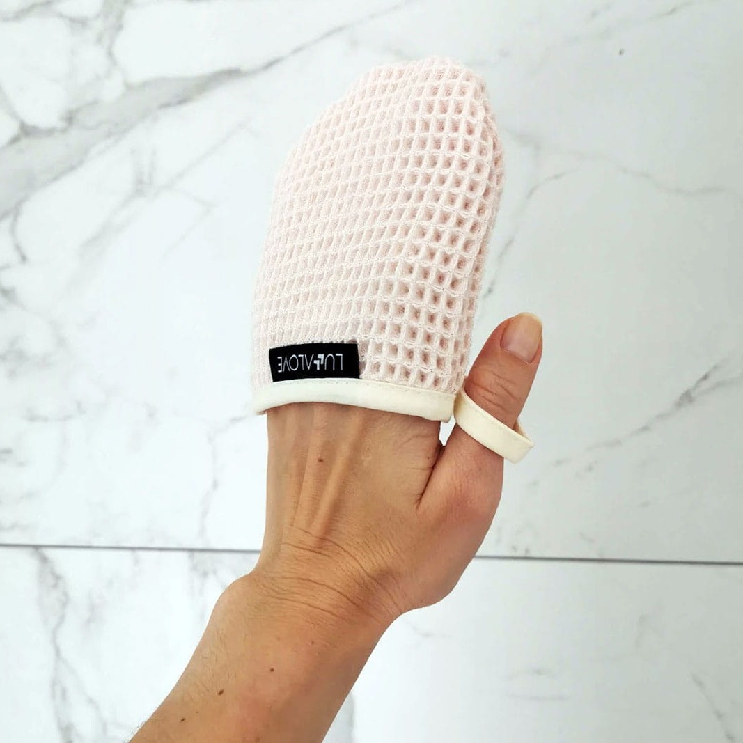 Lullalove Rękawiczka do demakijażu twarzy - Różowy Kwarc 1+