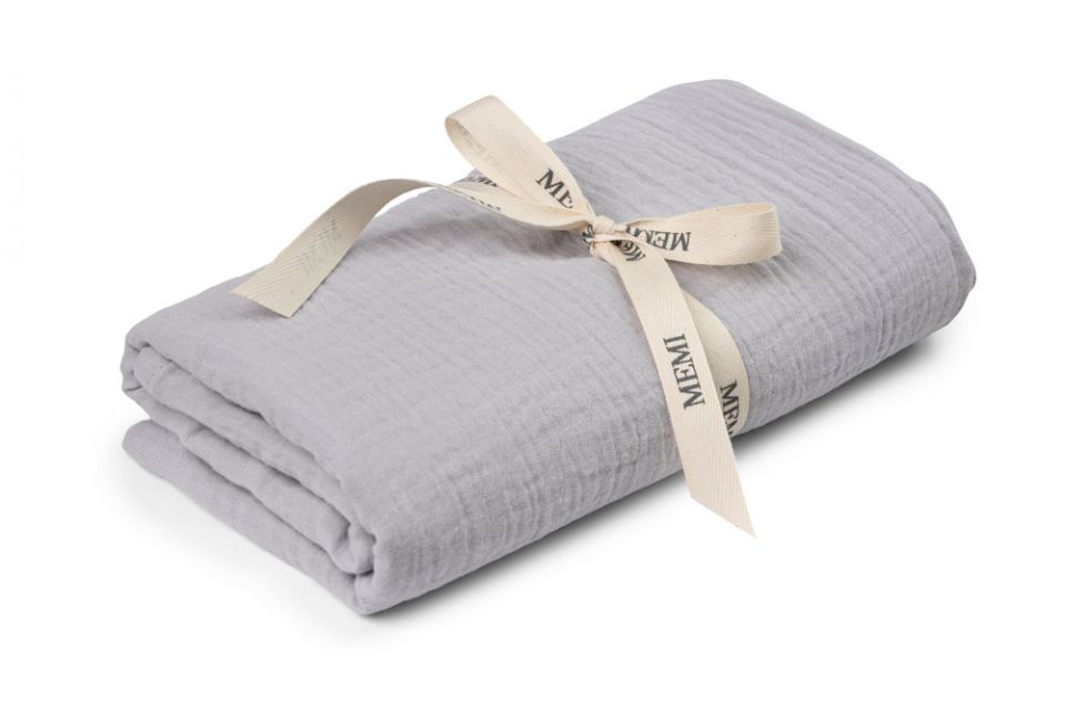 My Memi Otulacz Muślinowy Organic 100x100 Light Grey 0+