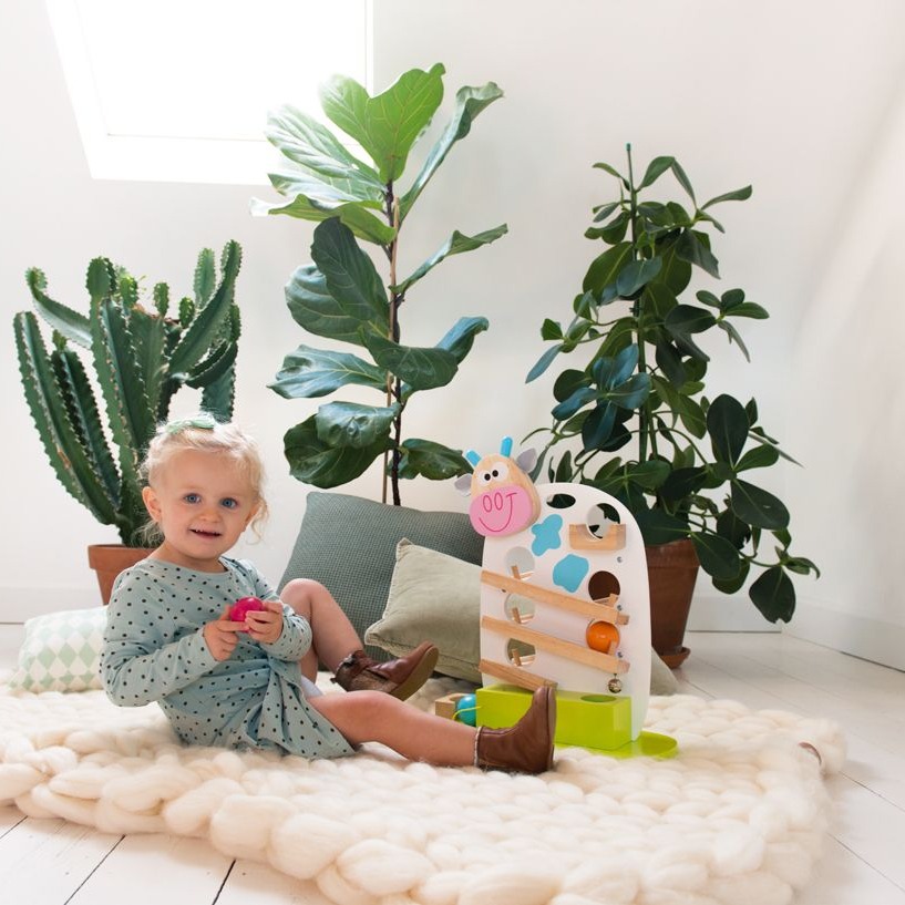 Krówka Kulodrom Drewniana dla Dzieci 12m+