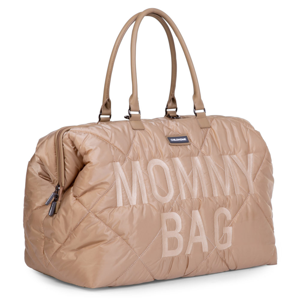 Childhome Torba Mommy Bag Pikowana Beżowa | Organizer