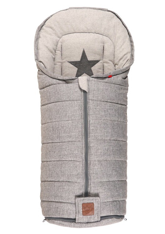 Kaiser Śpiworek SHINNY MELANGE jasnoszary 0+