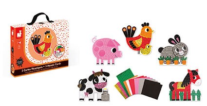 Janod Zestaw Artystyczny Mozaika Dzień na Farmie 4+