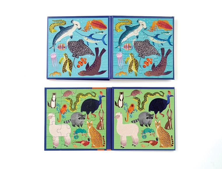 Mudpuppy Puzzle magnetyczne Zwierzęta 4+