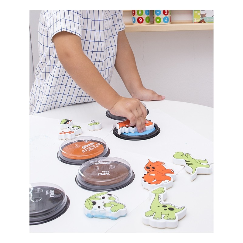 Apli Kids Zestaw Tuszy Zielony/Pomarańczowy/Brązowy 18m+