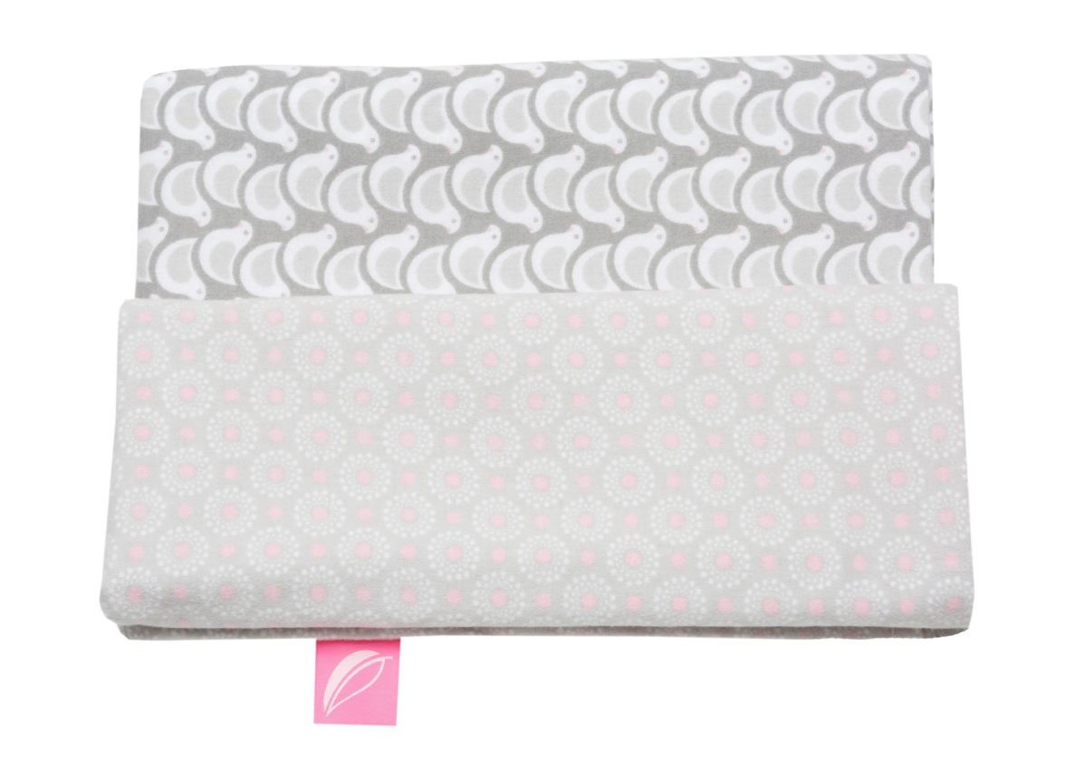 Motherhood Otulacze Flanelowe Premium 120x80 cm Szare Ptaszki