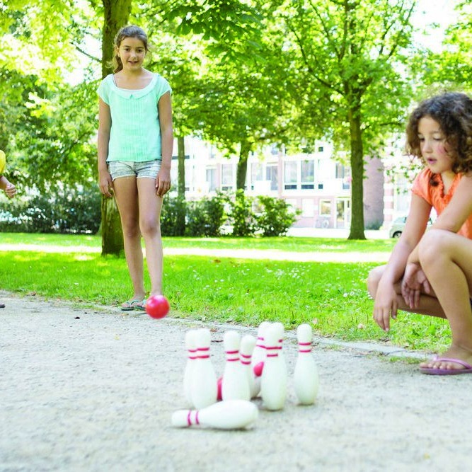 BS Toys Kręgle Biało-Czerwone 18cm 4+