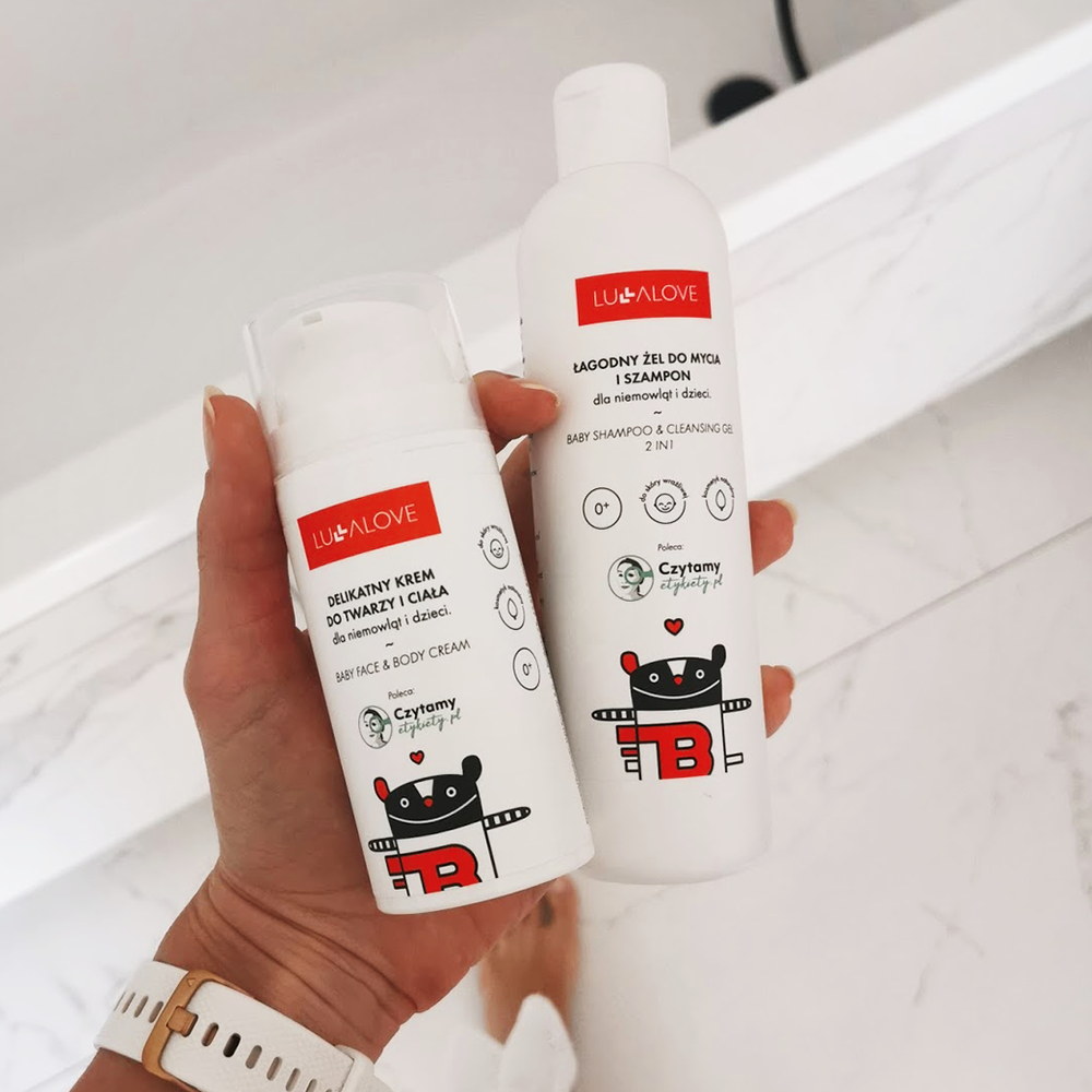 Lullalove Łagodny żel do mycia i szampon malinowy 280ml od 0+