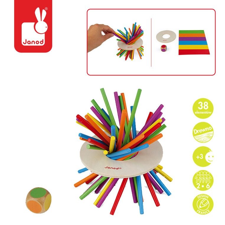 Janod Gra Zręcznościowa Zwariowane Patyczki 3+