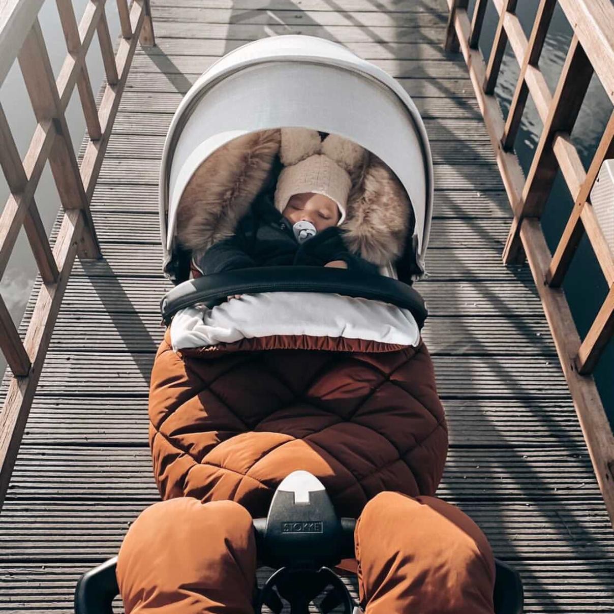 Śpiworek do wózka Beztroska L cynamonowy 110cm