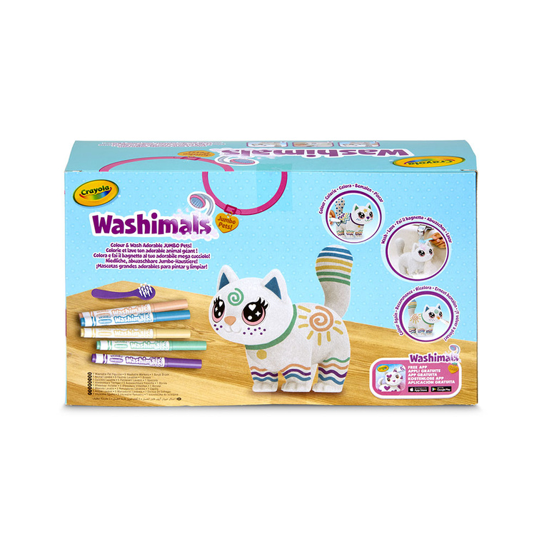 Crayola Zestaw Kreatywny Washimals Kotka Jenny Jumbo 3+