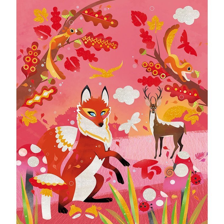 Janod Zestaw Kreatywny Perłowe Plakatówki 4 Pory Roku 7+