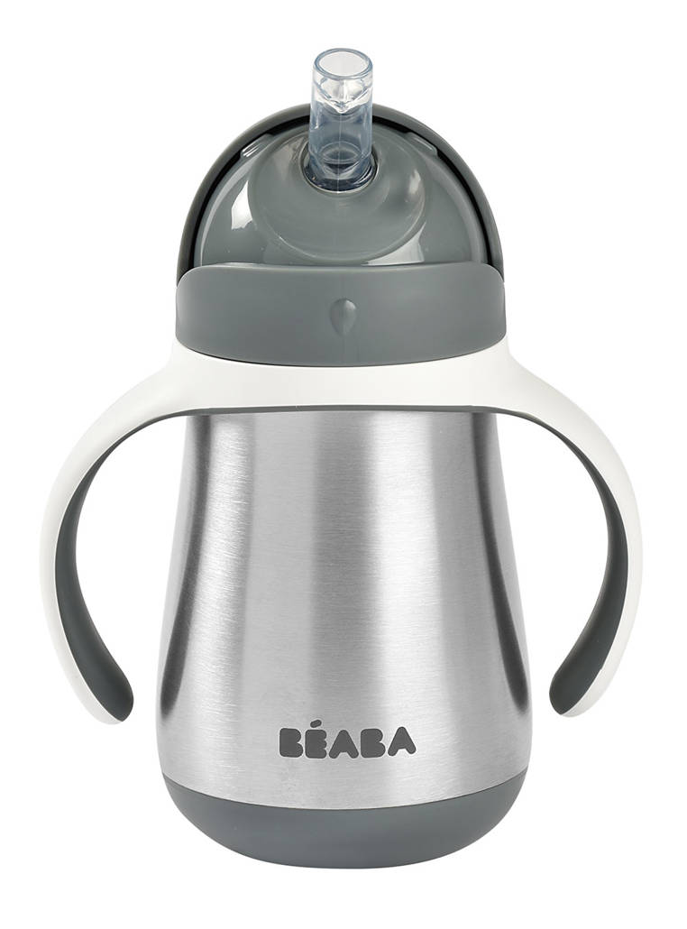 Beaba Bidon Termiczny ze Słomką 250 ml Mineral Grey 8m+