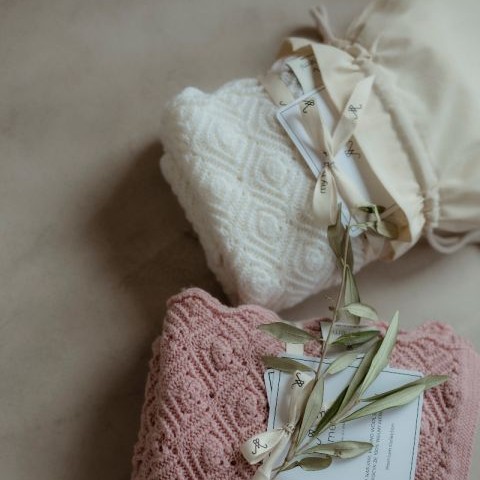 My Memi Kocyk Wełna Merino Cream Pearl 80x100 0+ | Premium