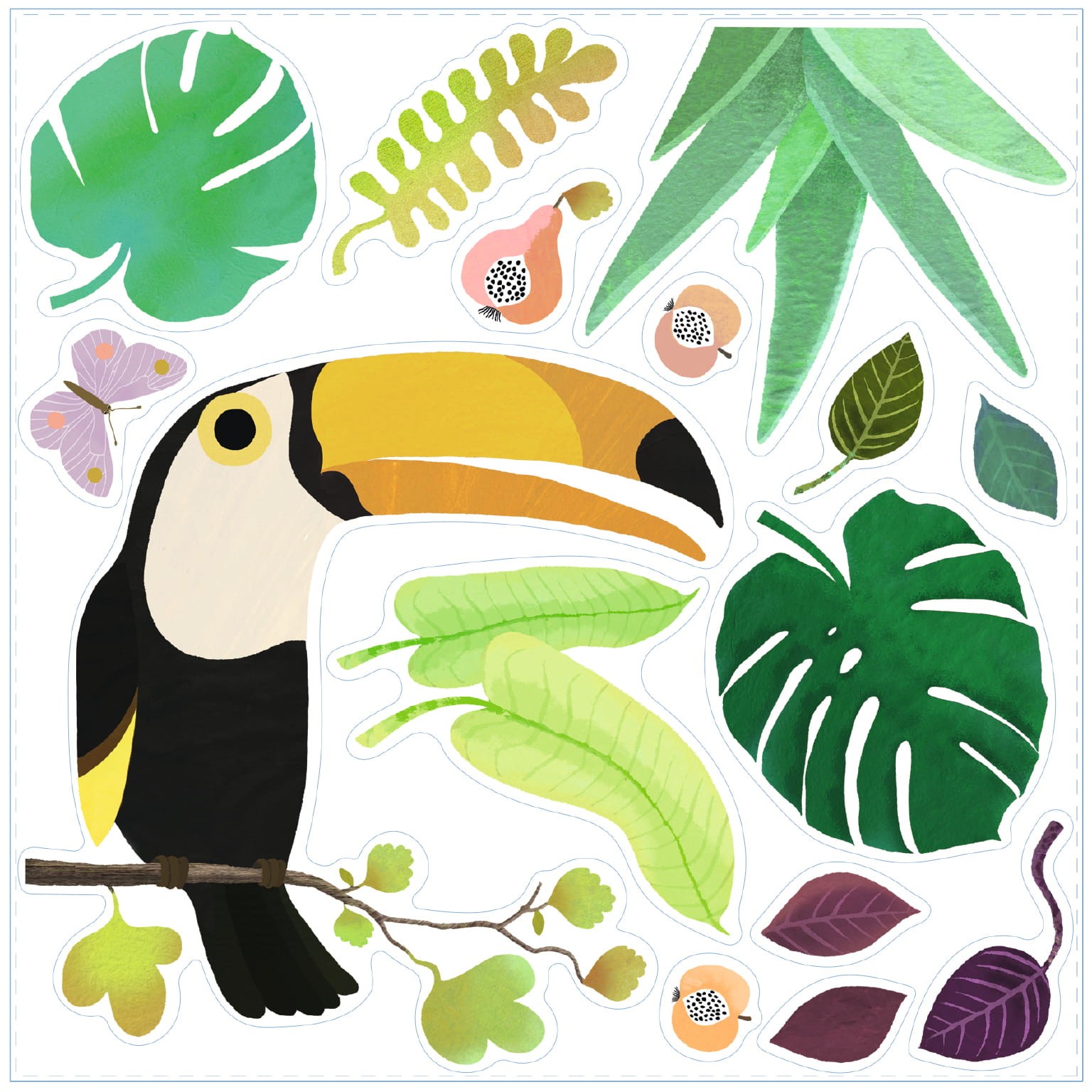 Djeco Naklejki na okno Dżungla 3+