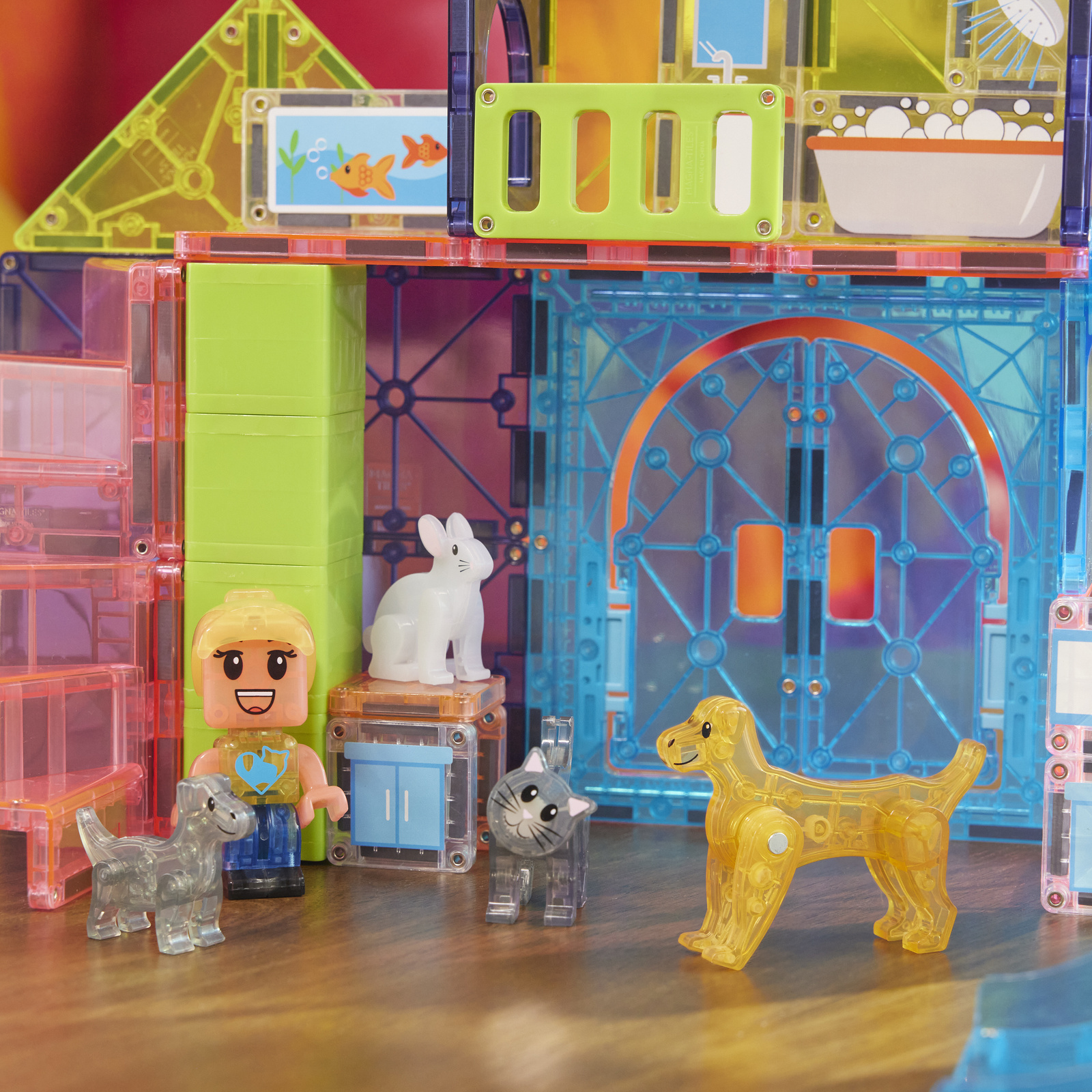 MAGNA-TILES Klocki Magnetyczne Pet Playhouse 50 el. 3+