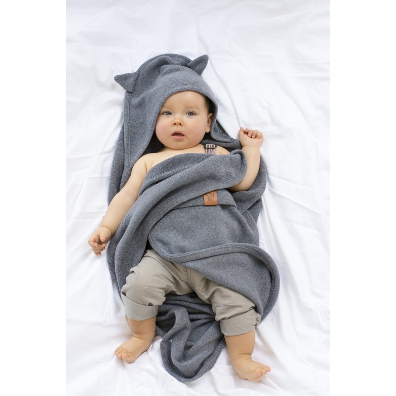 Effii Kocyk Kaszmirowy z Uszkami Grafitowy 0+