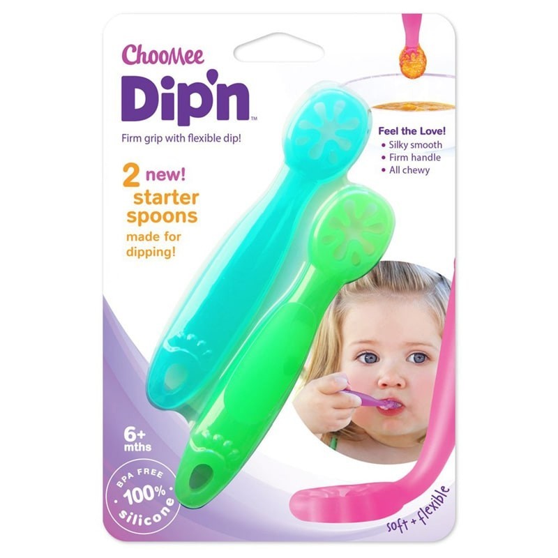 ChooMee Łyżeczka Intuicyjna 2 szt. Zielono-Niebieska 6m+
