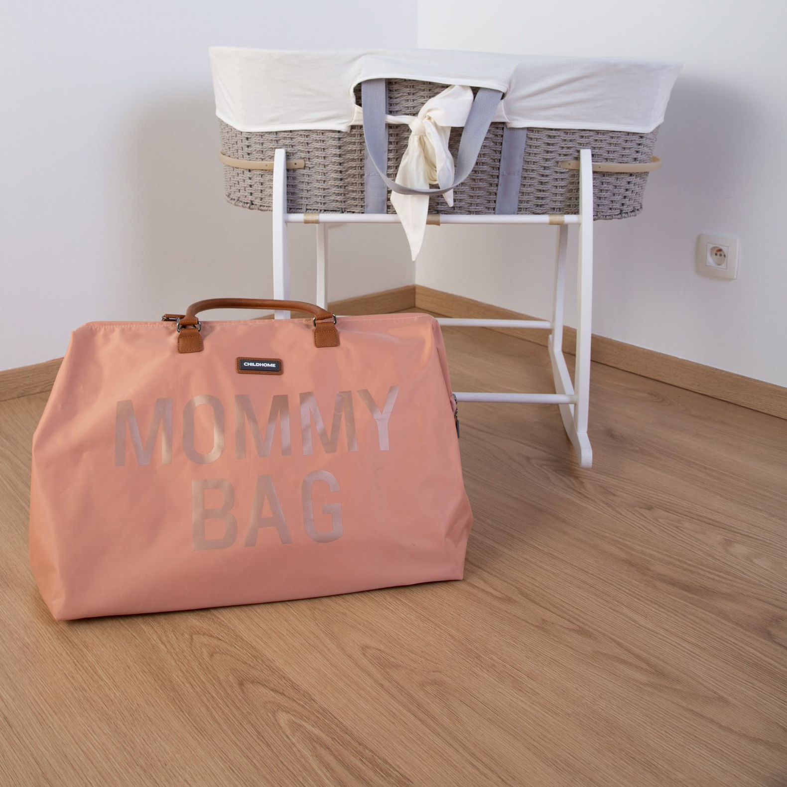 Childhome Torba podróżna Mommy Bag różowa