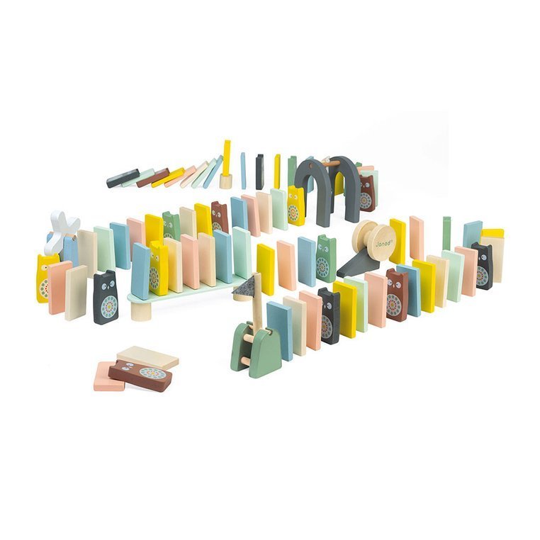 Janod Domino Sweet Cocoon Drewniane 100el 3+