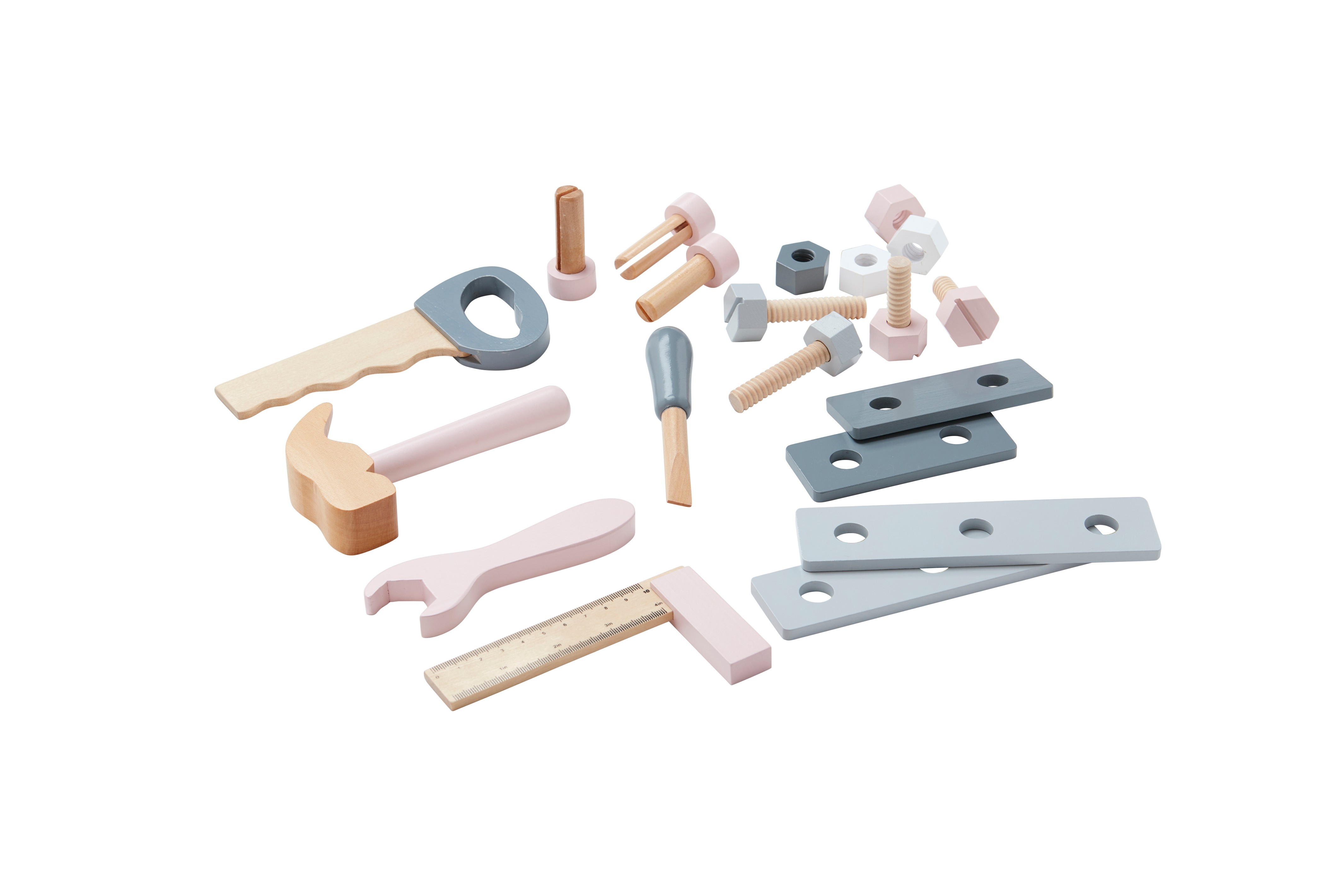 Kids Concept Skrzynka na Narzędzia różowa 20el 3+