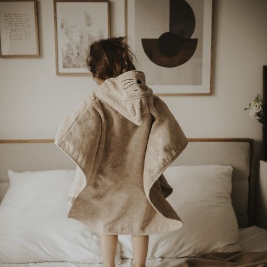 My Memi, Bambusowe poncho kąpielowe light grey