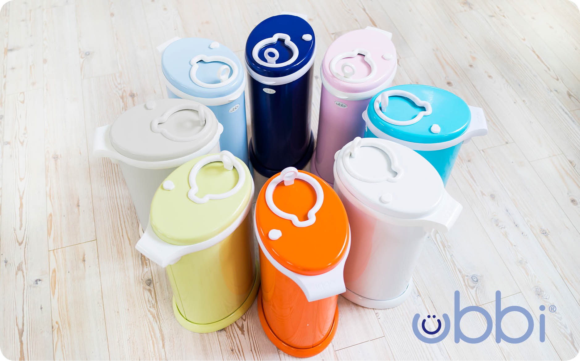 Ubbi Metalowy kosz na pieluchy - Biały