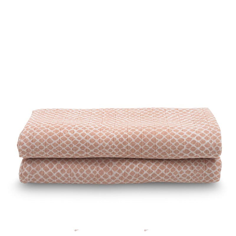 Jollein Otulacze Niemowlęce Hydrophilic 115x115 cm Snake Pale Pink (2 szt.) 0+
