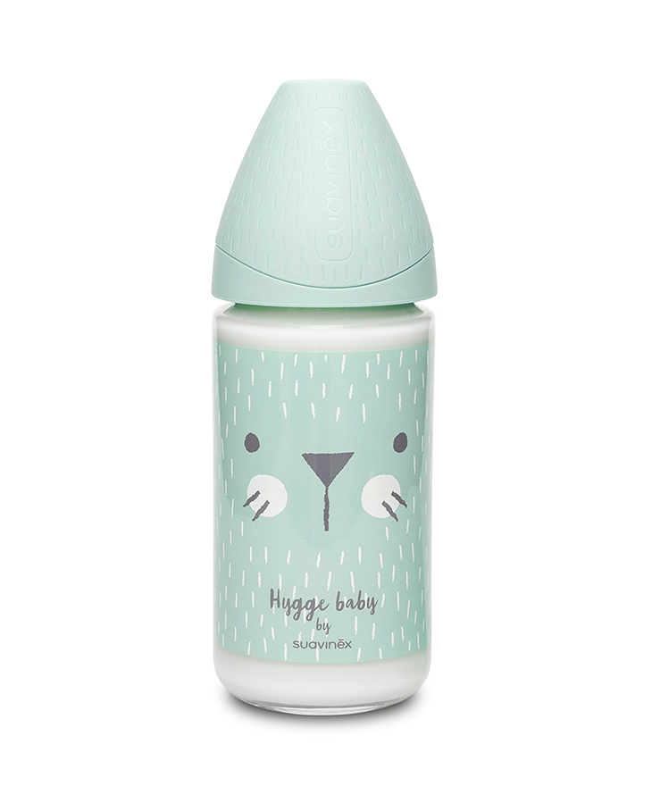 Suavinex, Butelka szklana HYGGE 240ml - kotek miętowy