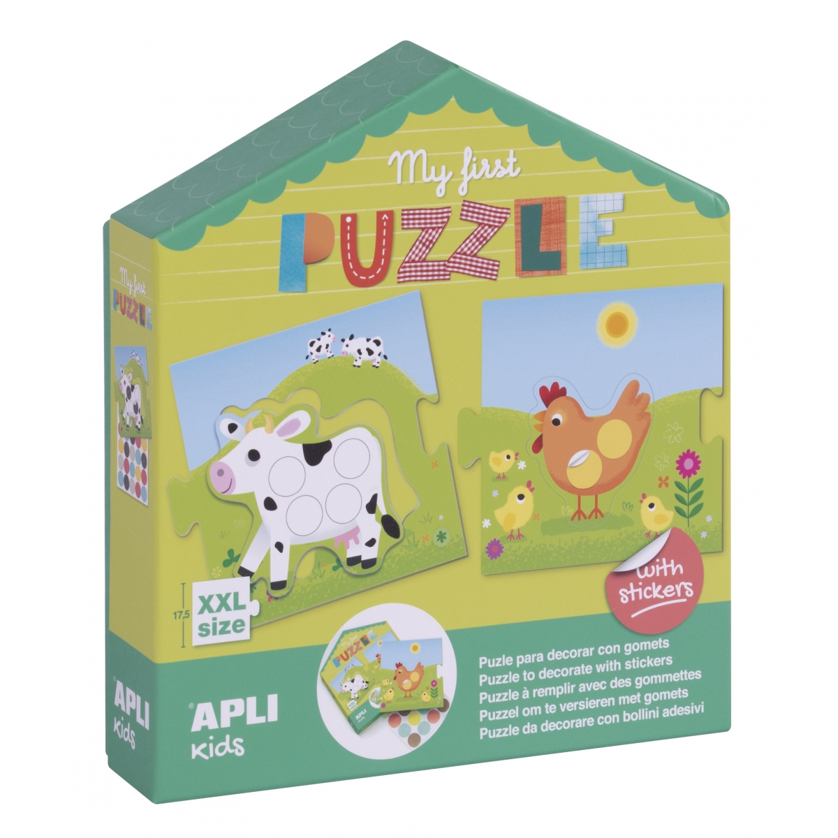 Apli Kids Moje pierwsze puzzle z naklejkami 3+