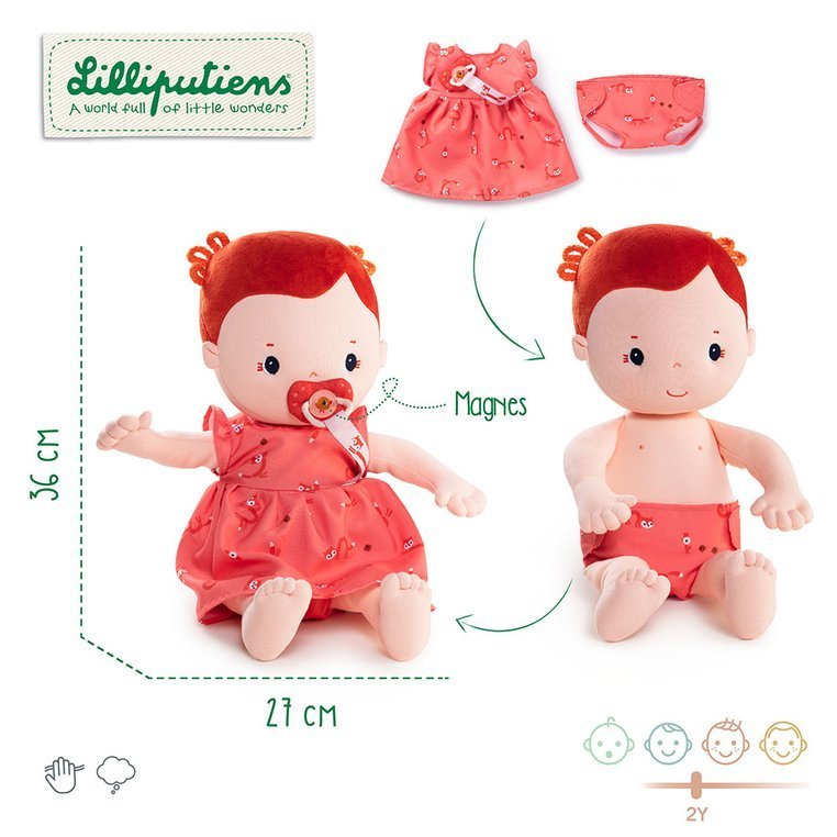 Lilliputiens Lalka Dzieciątko Rose 36cm 2+