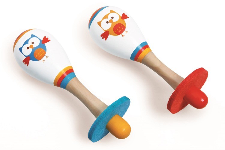 Scratch Marakasy Sówka Owl Lou II 6m+