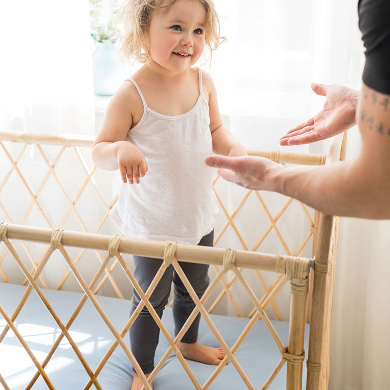 Poofi Prześcieradło Organic&Color 60x120 dusty blue