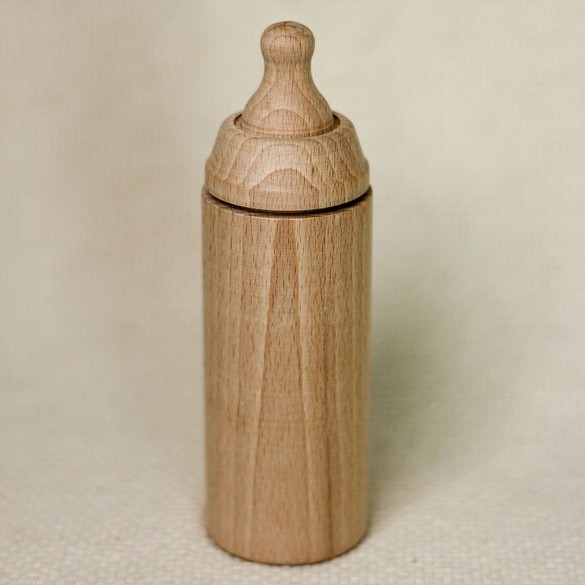 Miniland Drewniana Butelka Naturalna Edukacyjna 1+