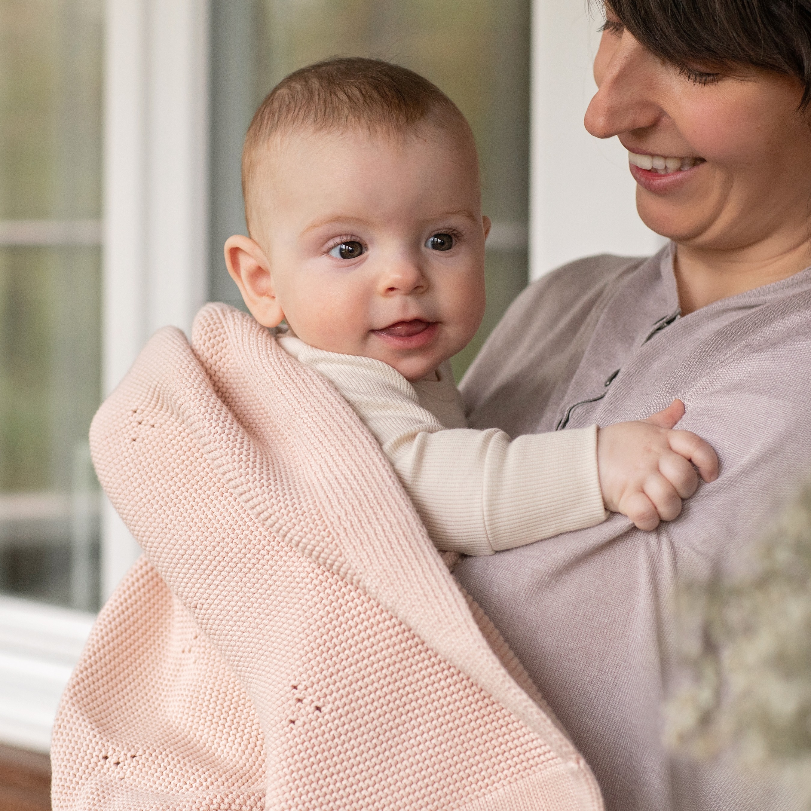 Poofi Kocyk bawełniany Paris brzoskwiniowy 80x100cm