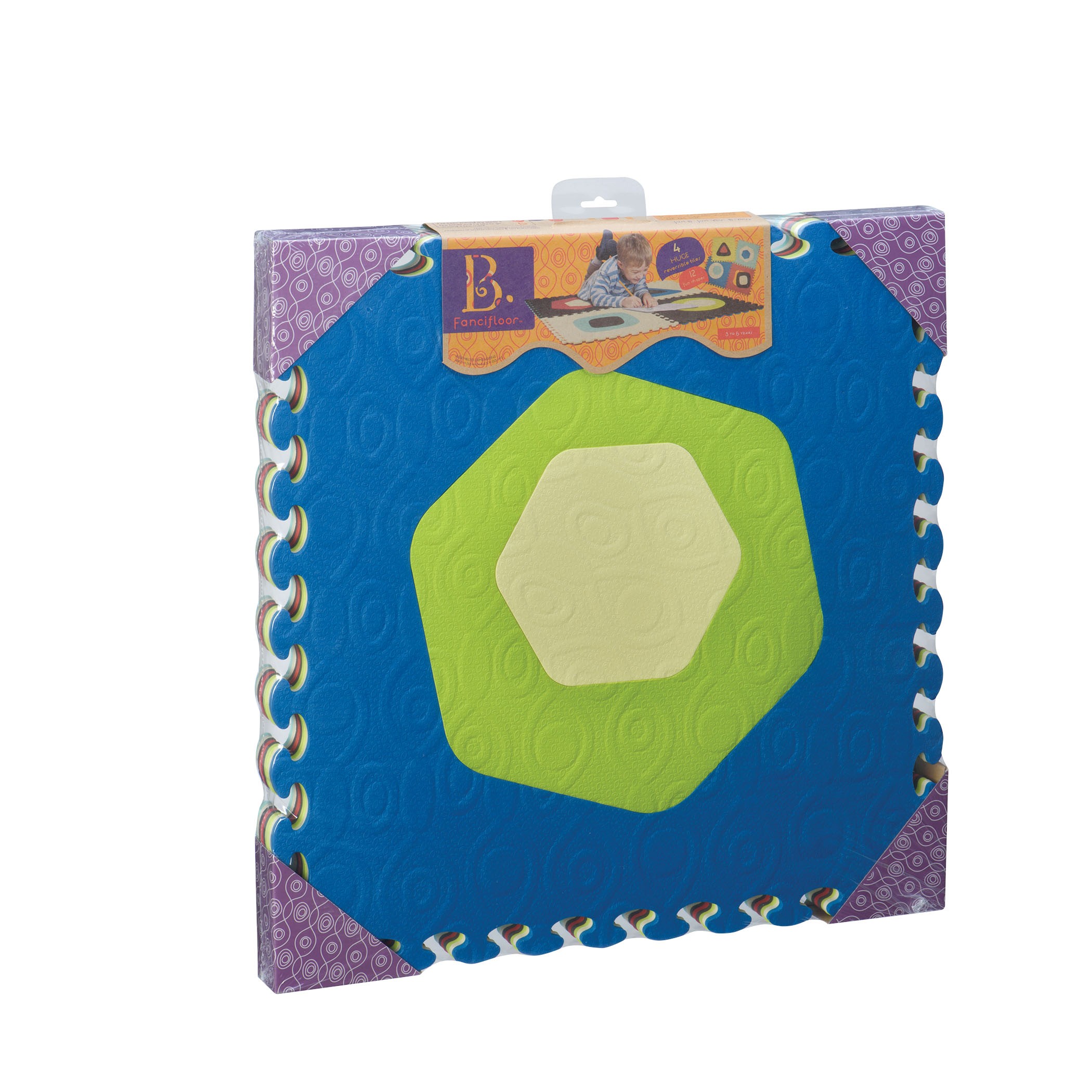 B Toys Piankowe Puzzle Dwustronne z Wyjmowanymi Środkami 1cm