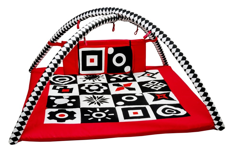 Baby Senses Mata Edukacyjna Kontrastowa ze Ścianką 0+