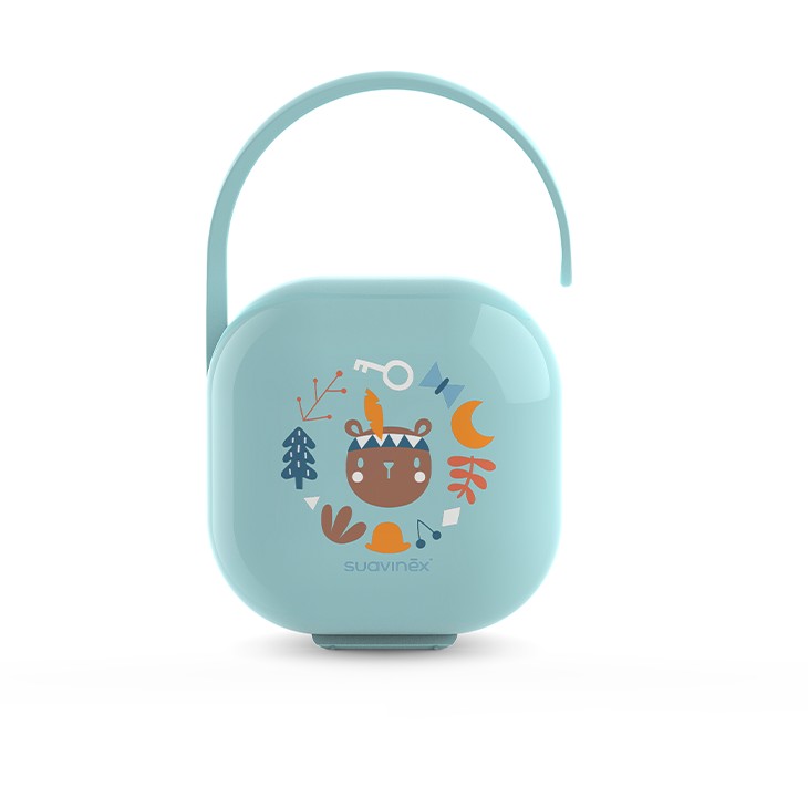 Suavinex Etui na smoczek Forest - niebieskie