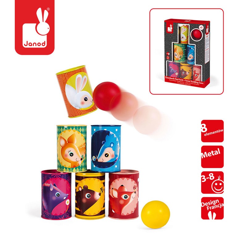 Janod Gra Zbijanie Puszek Las 3+