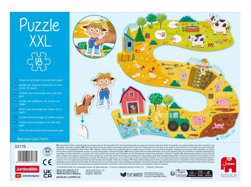 Puzzle dla dzieci XXL Farma Goula