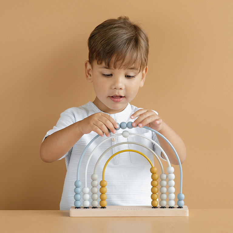 Little Dutch Liczydło Tęczowe Błękitne 1+